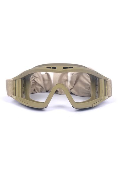 Choice Clear Lens Khaki New Airsoft Tactical Goggles 3 Lens Windproof Dustproof Shooting Motocross Motorcyc