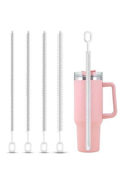 Choice 4 pack Heavy-Duty Straw Cleaning Brushes for Stanley Tumbler, 6mm & 10mm Straw Cleaning Brush for di