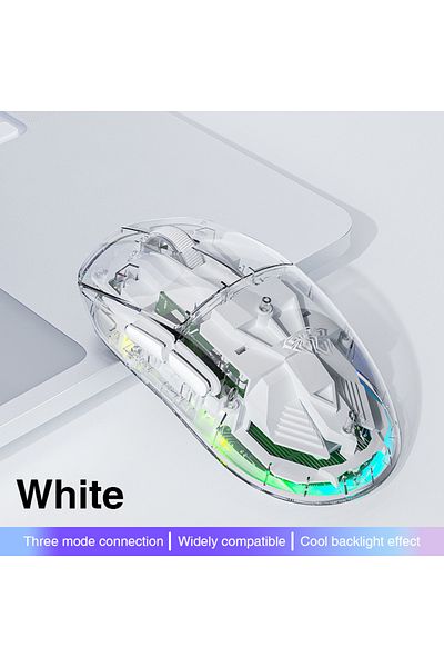 Choice ماوس لاسلكي أبيض AULA SC660 ماوس ألعاب بلوتوث 10000 نقطة في البوصة مستشعر بصري ماكرو قابل للبرمجة