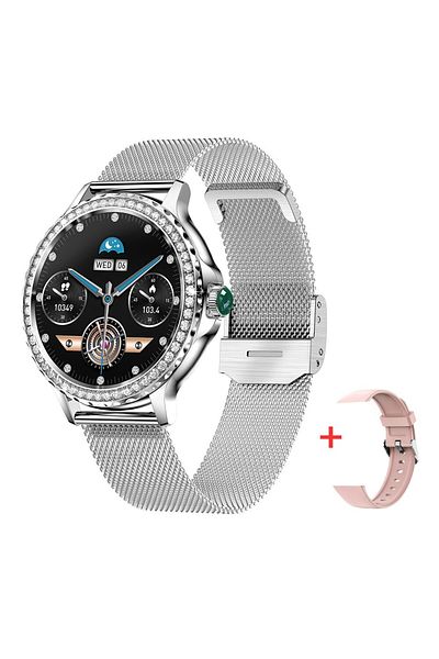 Choice Silver MEVADEN Rosegold Smart Watch For Lady Bluetooth Call 100+Sports Mode Fitness Women Smartwatch