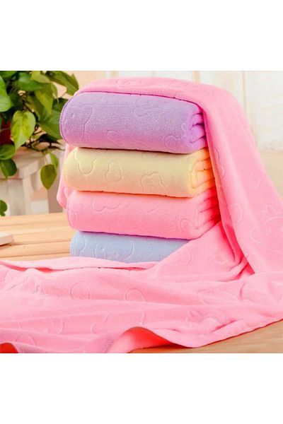 Choice 70x140cm Rosa Bear texture light bath towel, ultra-fine microfiber absorbent bath towel, beach neces