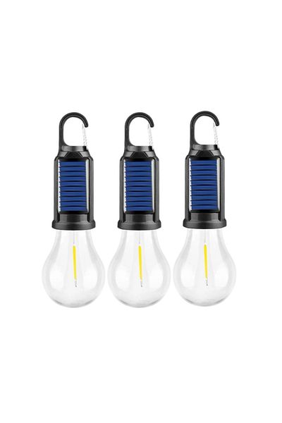 Choice 3 قطع 1/3/5 قطع مصباح LED خارجي من النوع C للشحن/الطاقة الشمسية لمبة إضاءة طوارئ عالية السطوع
