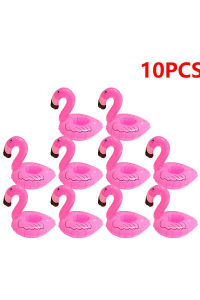 JOCESTYLE 10PCS Float Inflatable Drink Cup Holder Pvc Floating Water Coaster Swimming Pool Drink Float Toy Fla