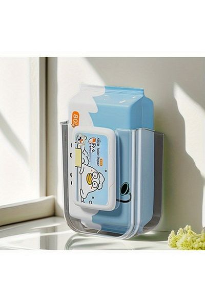 Choice WHITE Wet wipe box Wall Mounted Wipe Tissue Organiser Box Self-Adhesive Paper Towel Dispenser for Ki