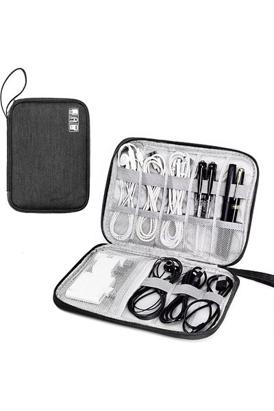 Choice black NNBILI Cable Storage Bags System Kit Case USB Charger Data phone Earphone Wire Pen Power Bank