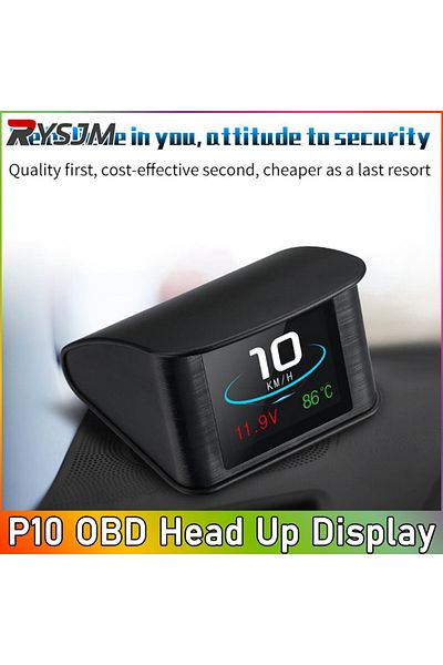 RYSJM P10 P10 OBD HUD Digital Dashboard - Car Heads-Up Display Speed/RPM/Fuel Data Plug & Play Speedomete