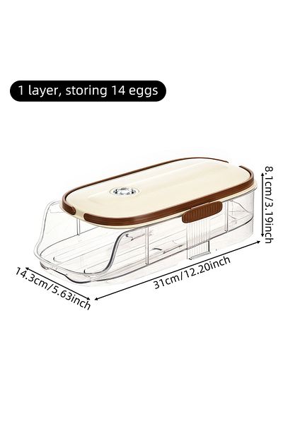 Choice B-1 1 Piece, Egg Storage Box, Automatic Rolling Refrigerator Egg Rack Storage, Hand-held Egg Refrige