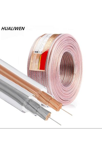 Choice كابل صوت HUALIWEN DIY HIFI بطول 10 أمتار و300 نواة، كابل مكبر صوت نحاسي نقي خالٍ من الأكسجين للسيارة والمنزل