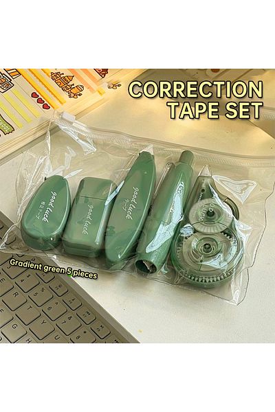 Choice 5pcs green 5Pcs Correction Tape Creative Correction Belt White Out Cute Stationary Supplies Back to