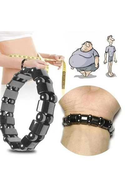 Choice أساور ASL70252 الكلاسيكية المرصعة بخرز الهيماتيت المرن للعلاج المغناطي...