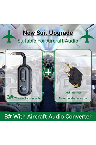 Choice v5.3 B With AP Converter Bluetooth 5.3 Audio Transmitter Receiver 3.5MM AUX Hifi Stereo Music Wirele