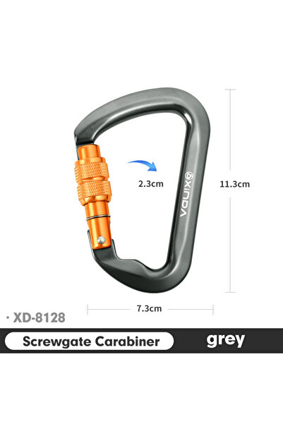 Choice حلقة تثبيت خارجية من Xinda باللون الرمادي اللولبي لتسلق الصخور والهبوط...