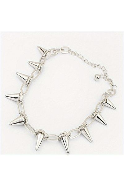Choice Silvery Punk Gothic Studded Rivet Spikes Necklace Vintage Choker Hip Hop Necklace For Party Birthday