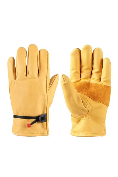 Choice Yellow 1 pair of yellow cowhide gloves, soft sensitive gloves for hand protection, used for TIG weld