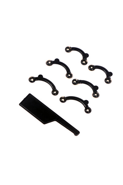 Choice 6 قطع سوداء ثلاثية الأبعاد لجهاز الأنف غير المرئي، مشبك أنف جميل، جسر ...