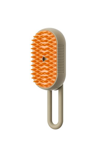 Choice Kahki-1PCS Steamy Dog Brush Electric Spray Cat Hair Brush 3 in1 Dog Steamer Brush for Massage Pet Gr
