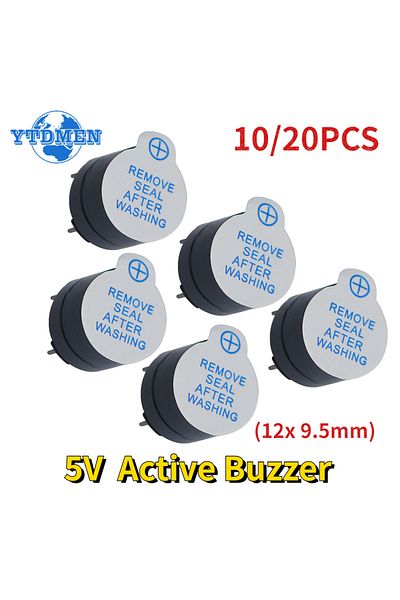 YTDMEN 20pcs 10-30pcs Active Buzzer 5v Magnetic Long Continous Beep Tone Alarm Ringer 12*9.5mm Mini Active