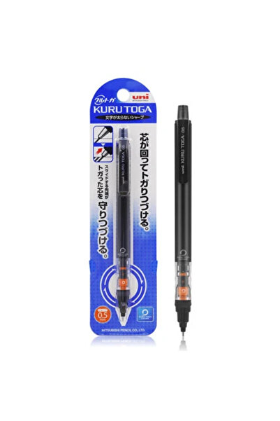 Choice قلم رصاص ميكانيكي أسود من UNI Kuru Toga M5-452 قلم رسم 0.5 مم ذو مركز ...