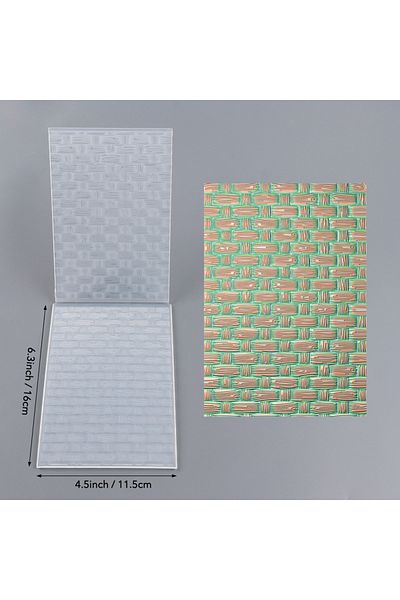 Choice AT0207 Woven 3D Embossing Folder for Card Making & Scrapbooking - Durable Plastic, Easy Embossing -