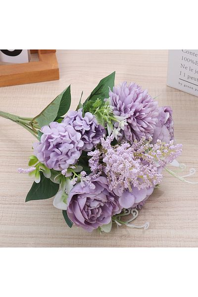 Choice Purple Peony Artificial Flowers High Quality Silk Roses Fake Wedding Vacation Party Home Table Decor