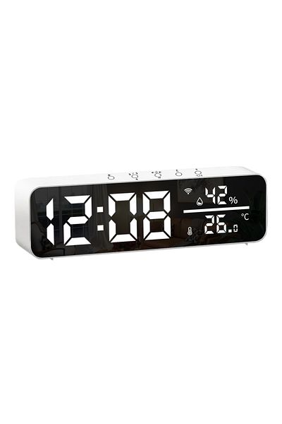 Choice White Tuya WiFi Smart Electronic Alarm Clock Temperature Humidity Sensor LED Screen Smartlife APP Co