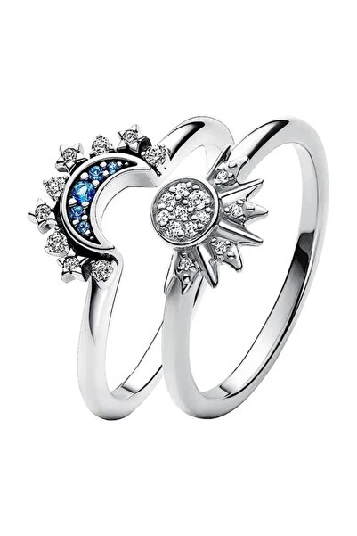 Choice 6 ZA7032-2 خاتم كريستالي جديد باللون الأزرق السماوي المتلألئ على شكل ق...