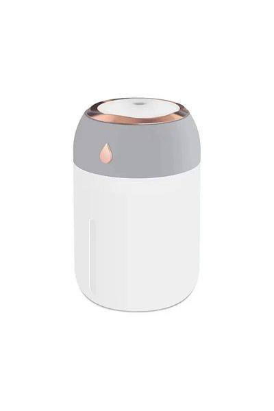 Choice Grey Mini USB Portable Air Humidifier, Aroma Diffuser, LED Cool Light, Mist for Room, Home, Car, Pla