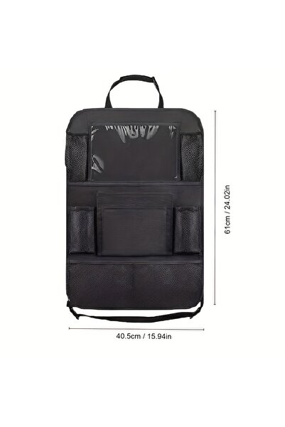 Choice منظم مقعد السيارة متعدد الوظائف من قماش أكسفورد أسود اللون، حقيبة تخزي...