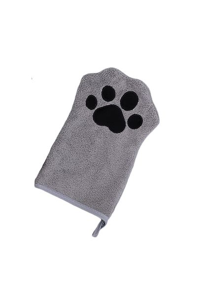 Choice Grey Quick-drying Dog Bath Gloves absorbent Pet Bath Towels for Small Medium Dogs Cats Glove-style P