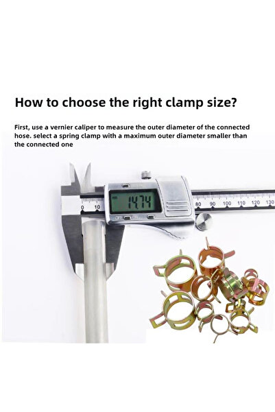 Choice 50 Pcs Fastener 5mm 6mm 7mm 8mm 9mm Spring Clip Fuel Water Line Hose Pipe Air Tube Clamps Fuel Wa...