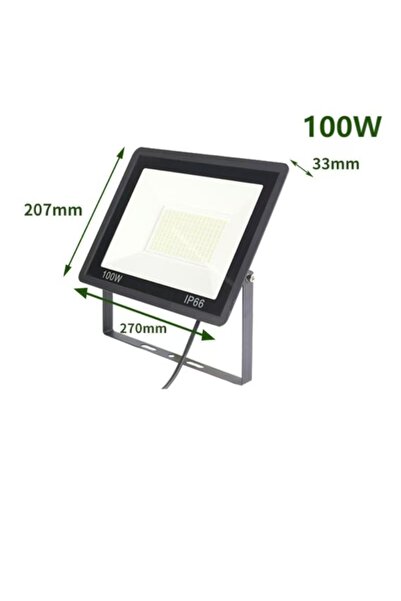 Choice ضوء أبيض بارد (5500-7000 كلفن) 100 وات - ضوء أبيض خارجي مقاوم للماء IP...