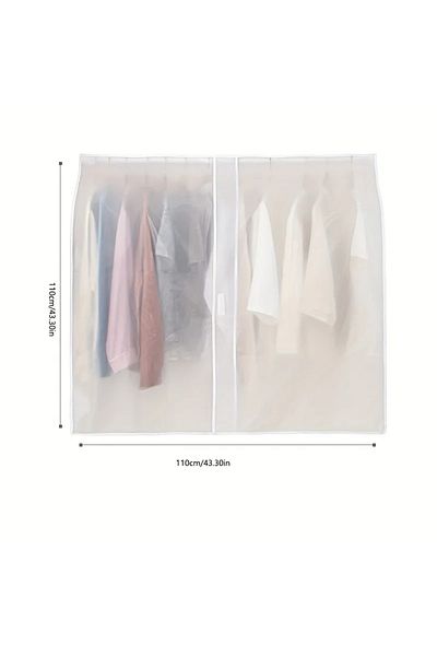 Choice White 1pc Household Clothing Dust-proof Cover Translucent Dust-proof Clothing Cover Wardrobe Storage