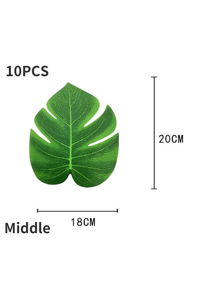 Choice B 10pcs Tropical Palm Leaves Summer Monstera Artificial Silk Turtle Leaves For Home Hawaiian Luau B.