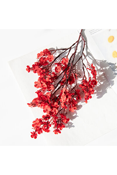 Choice قطعة واحدة من النباتات الاصطناعية الحمراء والمزهريات والمنزل وغرفة الز...