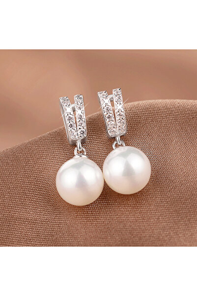 Choice أقراط متدلية من اللؤلؤ الصناعي بتصميم عصري جديد من Huitan E1116 للنساء...