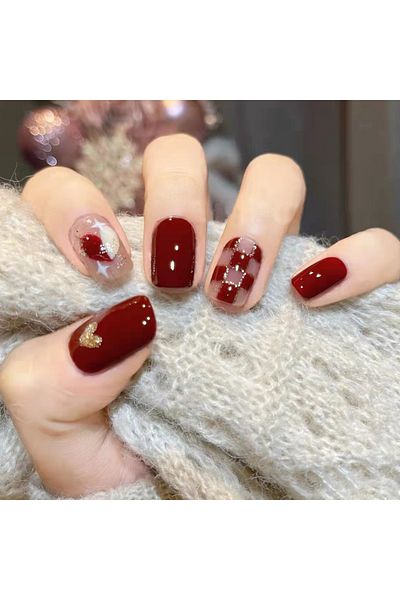 Choice QHR349 Dark Minority Wind Star Black Track Manicure Finished Moon Gradient Wearable Armour Detachabl