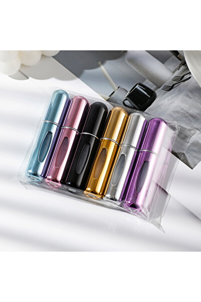 Choice مجموعة من 6 زجاجات بخاخ محمولة معدنية سعة 5 مل، مناسبة للسفر، عبوة عطر...