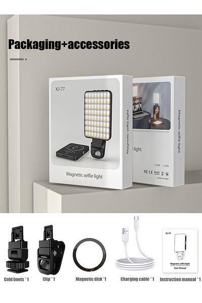 Choice Black Magnetic Mini Led Ring Light Selfie Light For Iphone 16 Pro/16 Pro Max/15 Pro/15 Pro Max/14 Pr