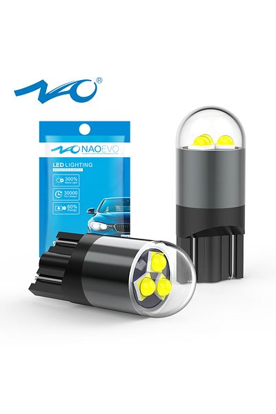 Choice أبيض NAO 2x W5W LED T10 12 فولت 194 168 5W5 6500K أبيض 2525 رقائق لباب السيارة الداخلي الجانبي التلقائي