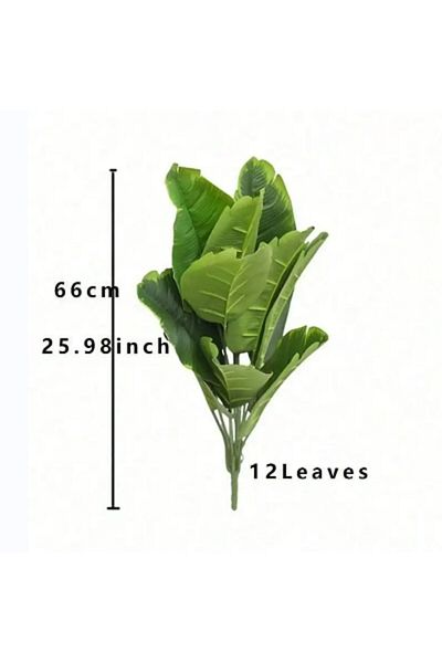 Choice 12 Leaves 1pc Artificial Plants Large Tropical Palm Tree Fake Banana Plants Leaves Real Touch Plasti