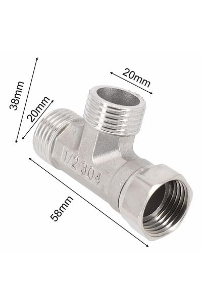 Choice G1/2 3 Way T-adapter Bathroom Shower Faucet Water Splitter Toilet Shower Valve Spray Nozzle Conve...