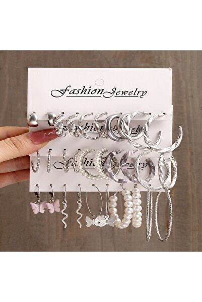 Choice 5694301 طقم أقراط مكون من 15 زوجًا، تصميم جديد، إبداعي، بسيط، أنيق، أن...