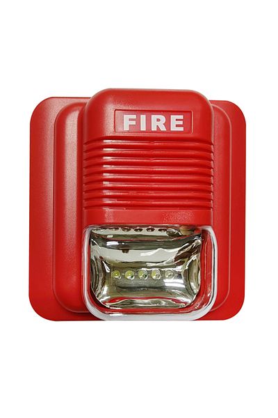 Choice Fire Alarm Warning Strobe Siren Horn Sound & Strobe Alert Security System for Home Office Hotel R...