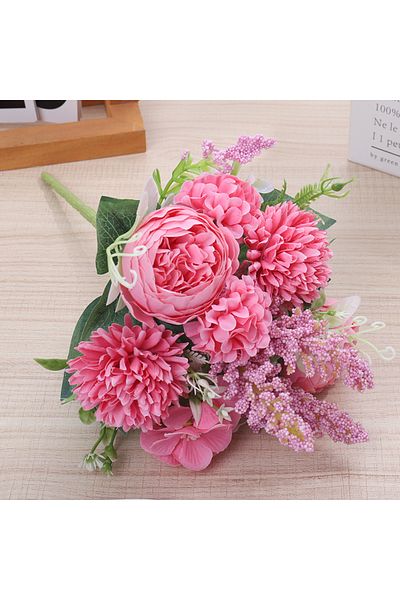 Choice Rose Red Peony Artificial Flowers High Quality Silk Roses Fake Wedding Vacation Party Home Table Dec