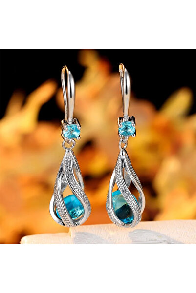 Choice AEH26086 أقراط مشبكية أنيقة مرصعة بحجر الزركونيا المكعب بتصميم فانوس م...