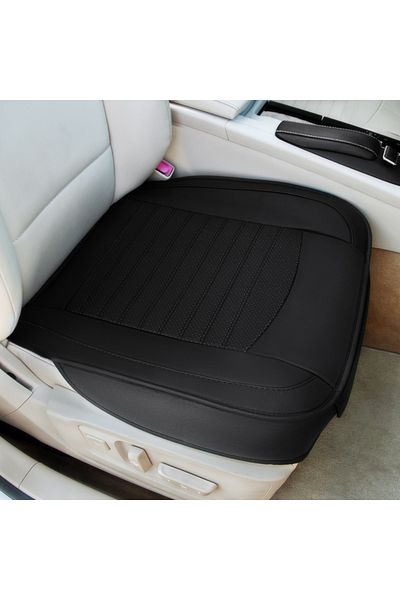 Choice BLACK front 1 PC Luxury PU Leather Car Seat Cover Comfortable And Breathable All Year Round Protecto