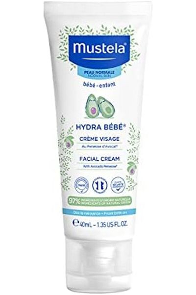 Mustela Hydra Bebe Face Cream Daily Baby Moisturizer with Natural Avocado, Jojoba Oil & Shea Butter