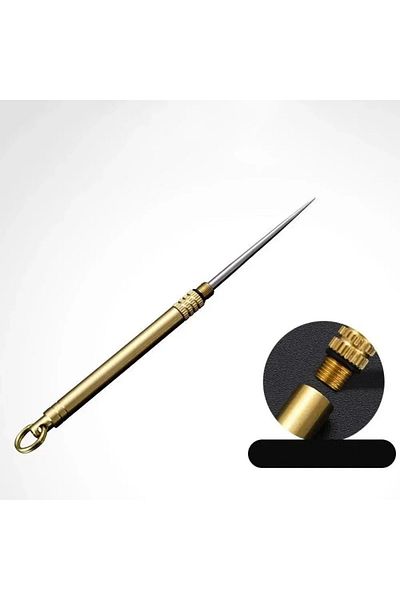 Choice 1PC Titanium Outdoor Portable Multifunctional Toothpick Bottle Fruit Fork Camping Tool Toothpick ...