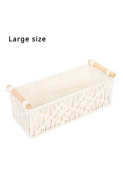 Choice large size Hand Woven Storage Basket, Grid Designed Desktop Sorting Basket, Miscellaneous Storage Ba