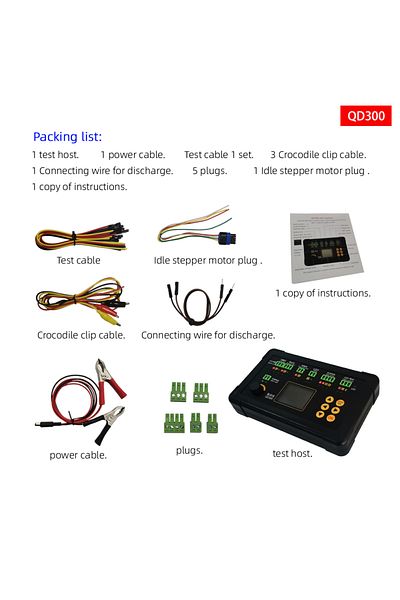 Choice QD300 New QD300 Automobile Ignition Coil Tester QDB-2A 3A IGBT Idle Stepper Motor Solenoid Valve Inj
